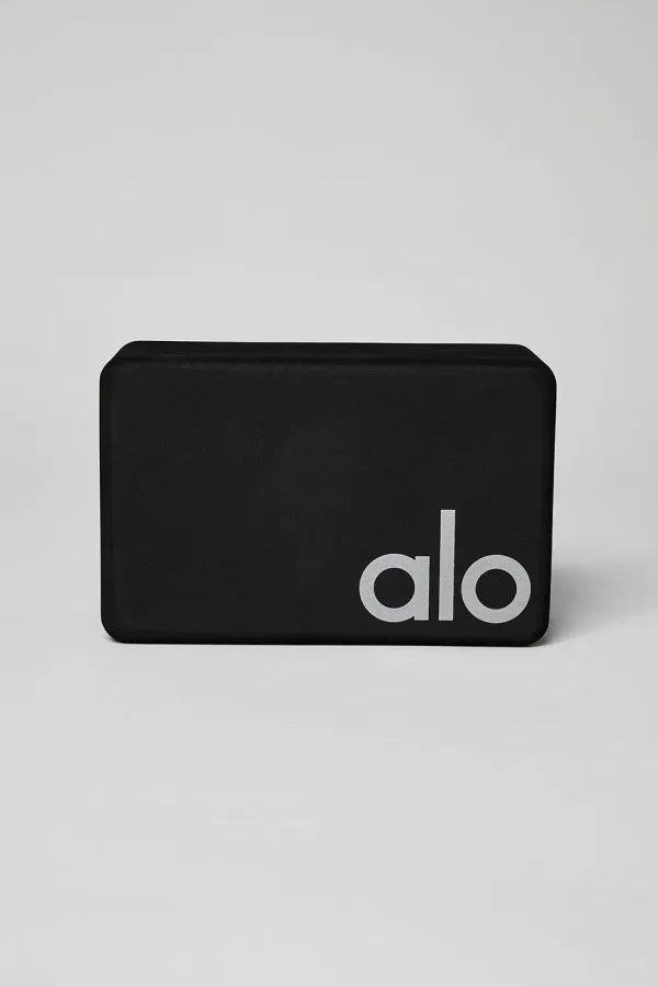 Uplifting Yoga Block - Black/Silver