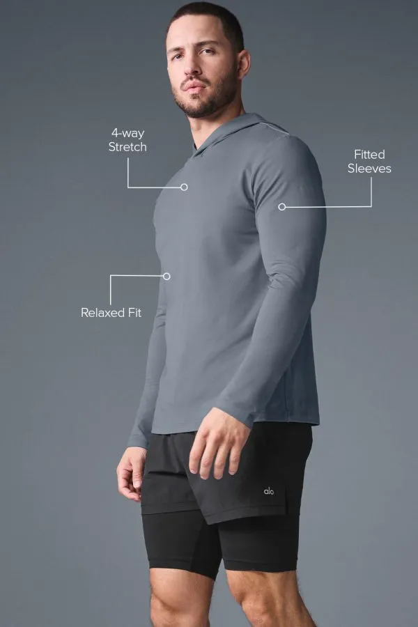 Conquer Reform Long Sleeve With Hood - Steel Grey