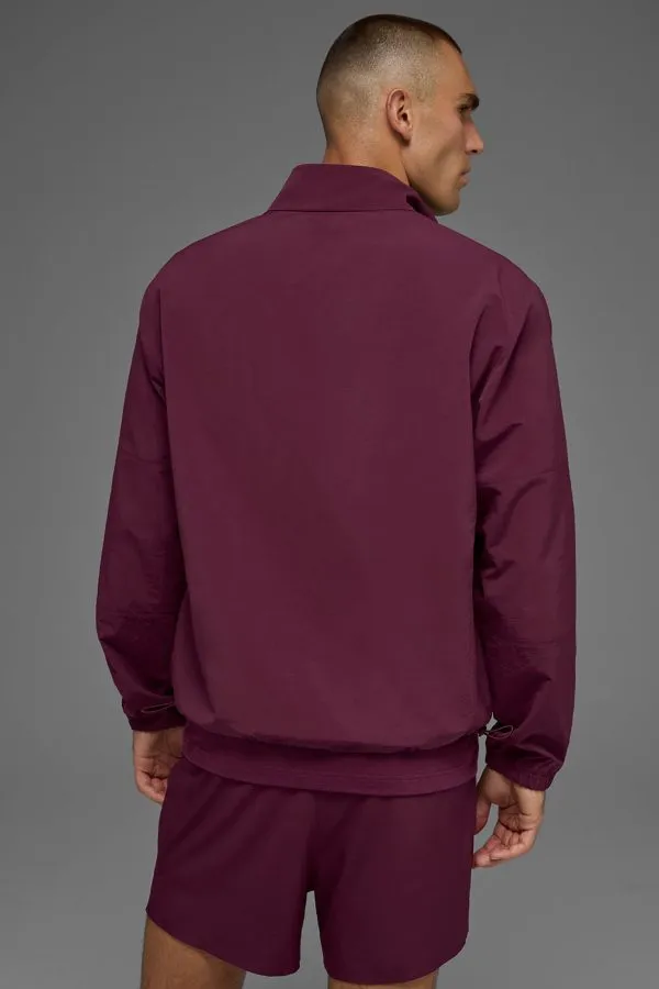 Light Weight Takeaway Track Pullover - Burgundy