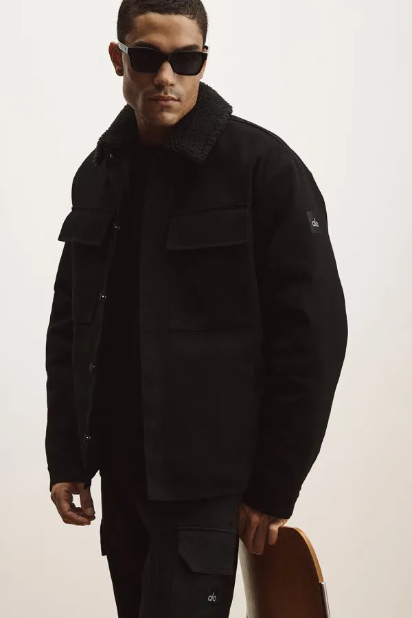 Canvas Utility Shacket - Black