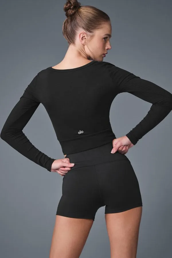 Cover Long Sleeve Top - Black