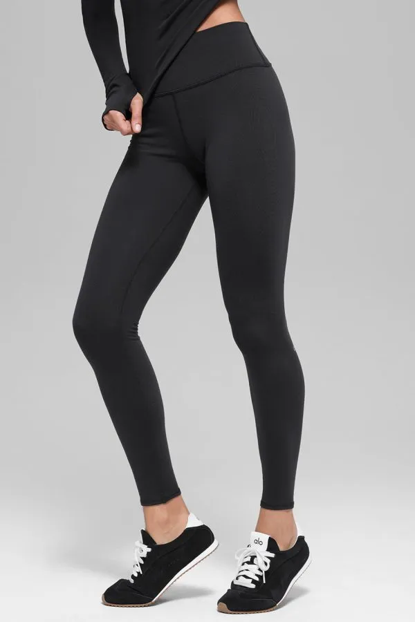 Airbrush Winter Warm High-Waist Nocturne Legging - Black