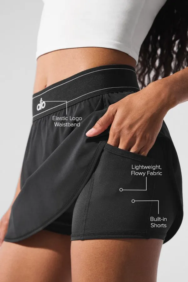 Match Point Tennis Skirt - Black